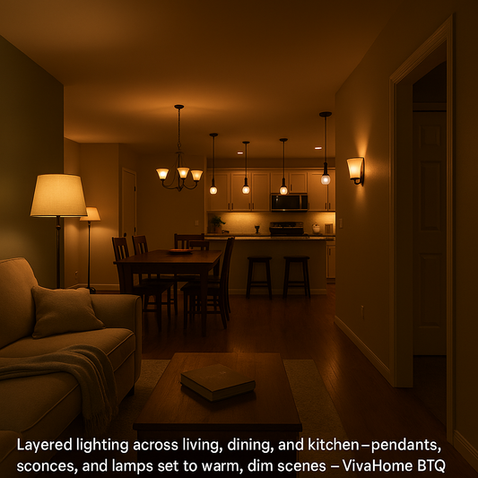 Light Like You Mean It: A Room-by-Room Layered Lighting Blueprint (Lumens, Kelvins, Heights & Dimmers) | VivaHome BTQ
