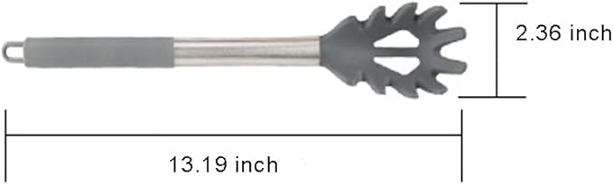 Silicone Pasta Fork, Spaghetti Server, Professional Pasta Server Spoon Heat Resistant Noodle Spoon, Spaghetti Strainer Best Cooking Tools