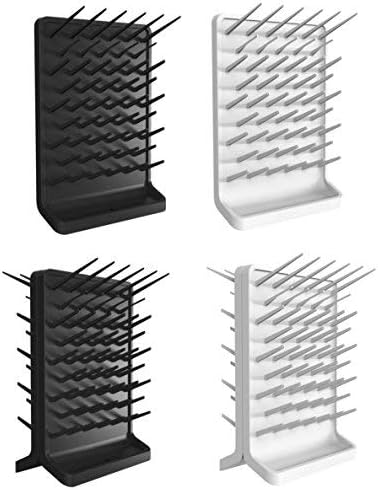 Pegboard Bench-top/Wall-Mount Laboratory Glassware Drying Rack with 50 Pegs, Black