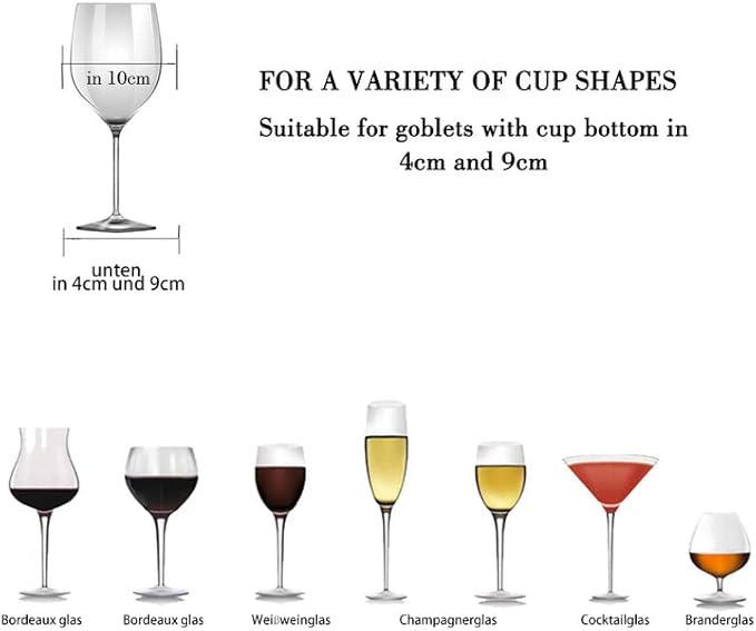 Wine Glass Rack - Under Cabinet Stemware Wine Glass Holder Glasses Storage Hanger 2 Pack Metal Organizer for Bar Kitchen 4 Rows Black