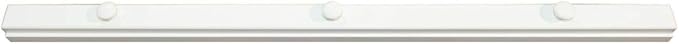 RRD Amish Made Quilt Rack Wall Mount - Rustic Tapestry Hangers for Rugs, Tapestries & More - Maple Wood, White Paint, 54' Long
