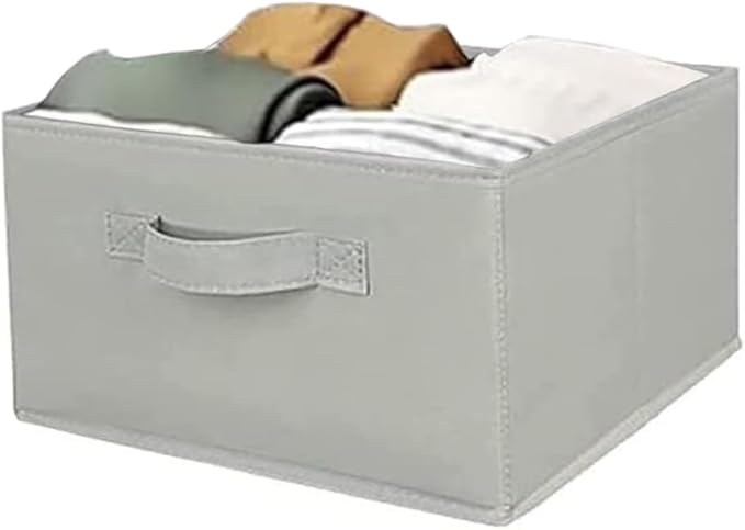 Hanging Shelf Closet Storage Organizer Removable Drawers ,Hanging Storage Organizer Hanging Sweater 2 Sock Underwear Drawers for Closet, Bedroom, Light Grey