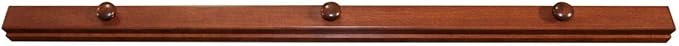 RRD Amish Made Wooden Quilt Rack Wall Mount - Rustic Tapestry Hangers for Rugs, Tapestries & Quilts - Cherry Wood, Cherry Stain, 48' Long