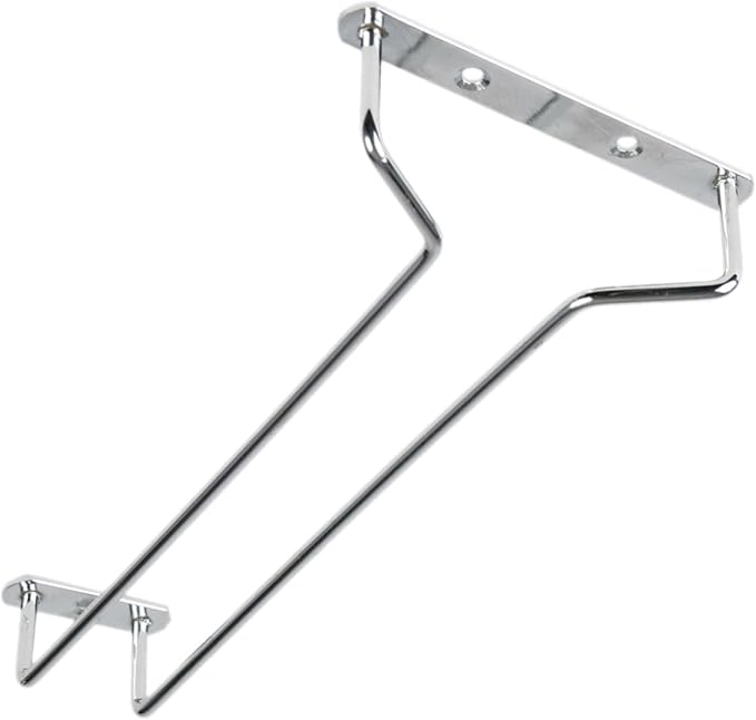 TrueCraftware- 10-Inch Wine Glass Rack Chrome Finish Set of 2- Stemware Rack Wire Hanging Rack Under Cabinet Wine Glass Rack Stemware Holder Glass Storage Hanger Organizer for Kitchen and Bar