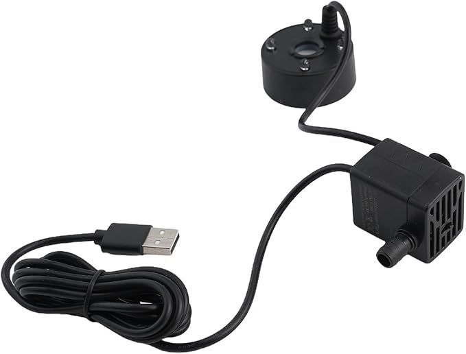 5V USB Mist Maker Fogger Humidifier with Colorful Lights for Pond Fish Tank Indoor Outdoor Fountain Water Features Office Home Air Quality Improvement No Heat No Chemicals 1.4m Cable