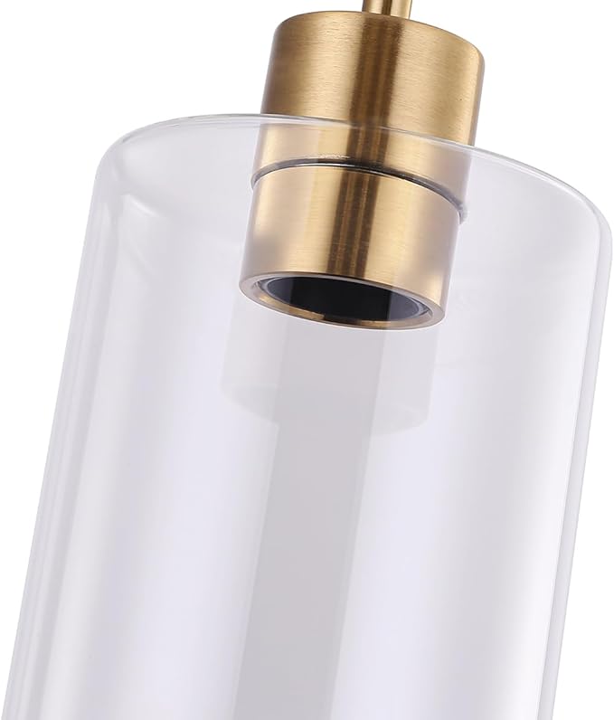 Brass Pendant Lights,Modern Farmhouse Pendant Light,Kitchen Pendant Mini Hanging Light for Sink Island,Adjustable Height,Home Décor Lighting