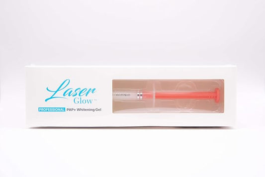 LaserGlow Pap+ 12% Teeth Whitening Gel – Professional Peroxide-Free Syringe, Enamel-Safe & Zero-Sensitivity Brightening for Dentists and Take-Home Trays (1 × 3 mL)