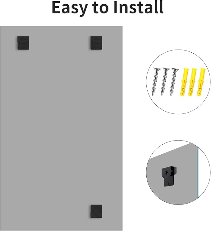 60x36 Large Beveled Mirror, Frameless Beveled Bathroom Mirrors for Over Sink, Upgraded Shatterproof Beveled Frameless Vanity Mirror for Bathroom,Bedroom,Living Room and Entryway