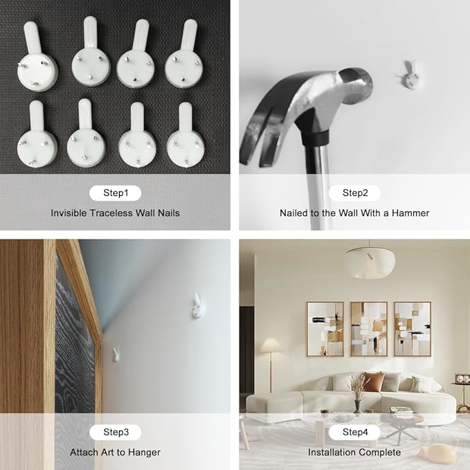 Large Abstract Beige Framed Canvas Wall Art Set, Neutral Textures Wall Decor, Warm Minimalist Shapes Wall Painting, Modern Neutral Art Prints for Living Room, Bedroom, Office - 16"X24"X3