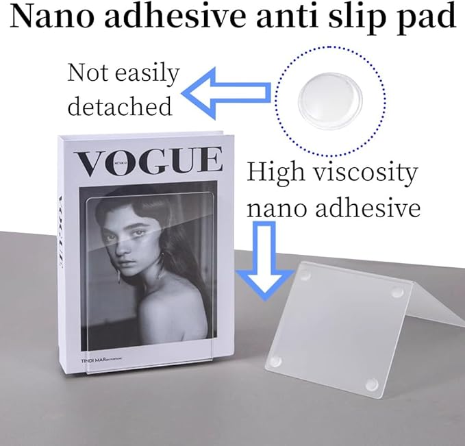 Lulonpon 8 Pieces Book Ends, Bookends, Books Stand, Books Stoppper, Clear Bookend for Shelves, Acrylic Book Ends for School, Library, Desktop Organizer 