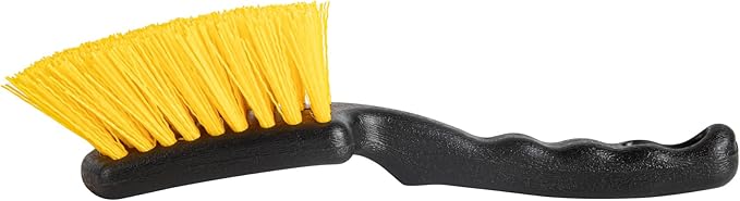Restaurantware-Clean Tek Professional 10.24 Inch Utility Brush, 1 Heavy-Duty Scrub Brush - Plastic Bristles, Ergonomic Handle, Black Plastic Cleaning Scrub, Ideal for Indoor and Outdoor Cleaning