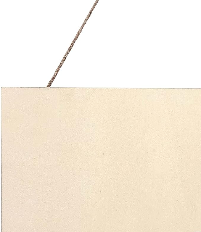 Personalized Hanging Wood Signs, Customized Door Board with Multiple Wood Background and Fonts to Choose, Design Your Rustic Decoration Sign for Home Kitchen Farmhouse 11.8x11.8 inch