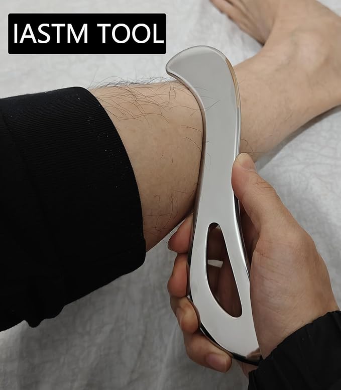 Professional Muscle Scraper Tool Set, 4-Piece Stainless Steel IASTM Tools with Storage Case, Physical Therapy Massage Tools for Muscle Recovery