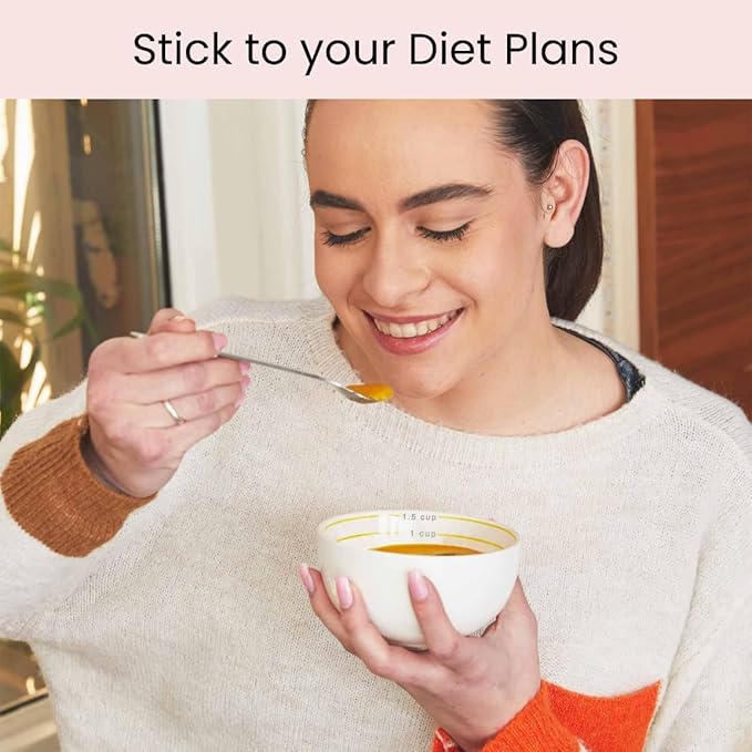 Uba Portion Control Bowl (Porcelain) for Measuring, Bariatric Diet, Diabetes (4 Pack)