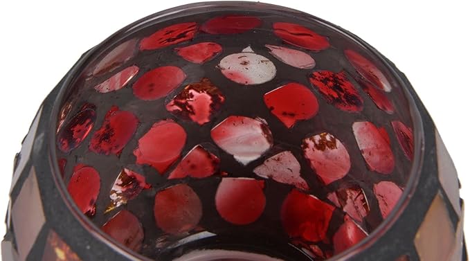 Votive Candle Holder Tea Lights - Glass Candle Holders, Mosaic Tealight Candle Holder, Candle Jar Cup for Wedding Centerpiece Party Table Decorations, Valentines Day Decor