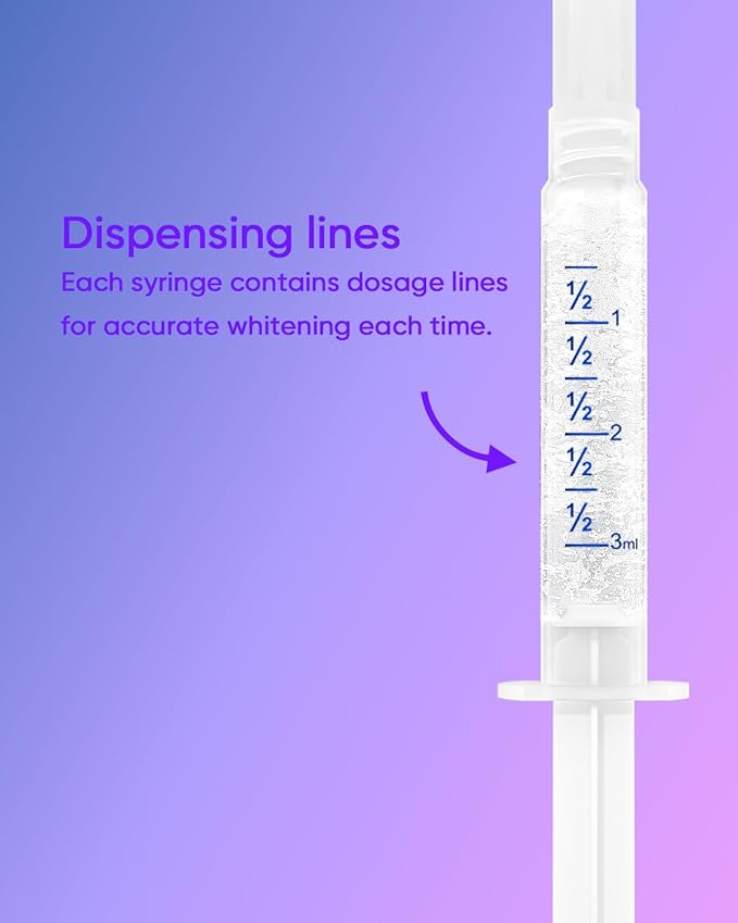 MySmile 4Pcs 35% Non-Sensitive Teeth Whitening Gel Refill Pack Kit for Whitening Teeth - Effective Painless Carbamide Peroxide Enamel Safety Mint Flavor Teeth Whitener(Not Include LED Mouth Tray)