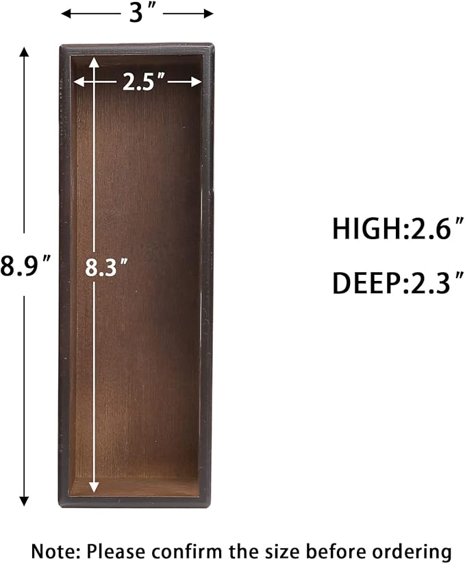 Bamboo Drawer Organizer - Kitchen Utensil Organizer Silverware Tray Cutlery Holder,Office Desk Supplies and Accessories,8.9 * 3 * 2.6,Nut-brown