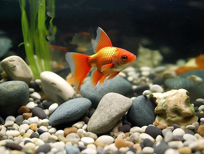 6 LBS River Rocks, StoneCreek, Decorative Garden Stones for Plant Landscaping, Polished Gravel Filler Pebbles for Home Decoration, Vases, Succulents, Flower Beds and Fish Tanks (Mixed Color, Medium)