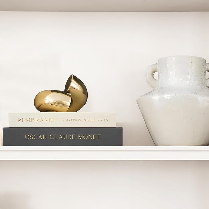 Linen Decorative Books for Home Decor,Set of 2 Aesthetic Faux Decor Book for Decoration,Fake Books for Bookshelf,Keepsake Storage Box (Gray & Beige)