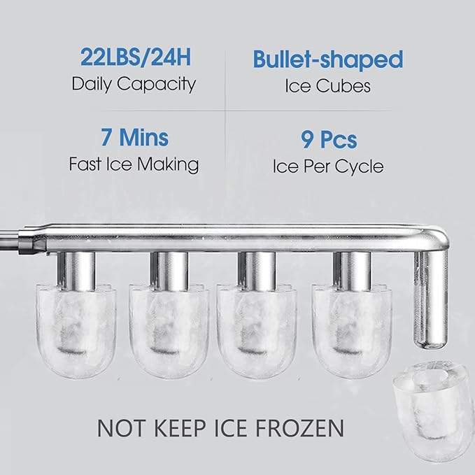IKT Self-Cleaning Bottom Load Hot and Cold Water Cooler Dispenser with Ice Maker for 5 Gallon Bottle 22lbs Daily Capacity Perfect for Home Black