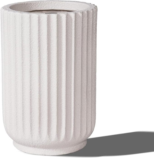 Classic Roman Column Style Planter | 20" Tall | Black & White Options | Ideal for Entrance & Living Room Corner | Durable Fiberglass Composite