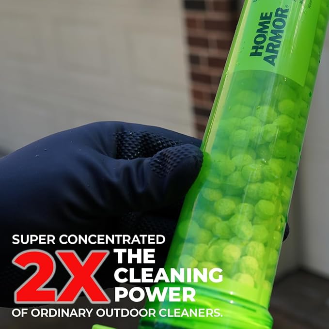 Home Armor Power Clean Wand, Outdoor Cleaning System, Blasts Away Stains from Mold, Mildew, Algae, Dirt and Grime for Visible Results in Seconds, No Scrubbing Required, Reusable