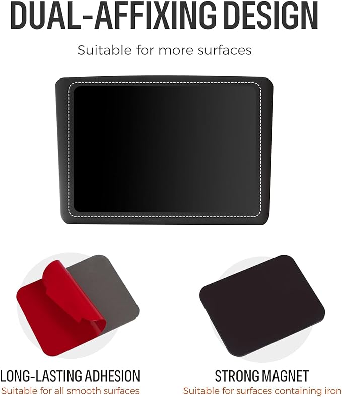 loukin Magnetic & Adhesive Dry Erase Marker Holder with Diver, 1 Small + 1 Mini, Magnetic Storage Organizer for Whiteboard or Refrigerators (Black)