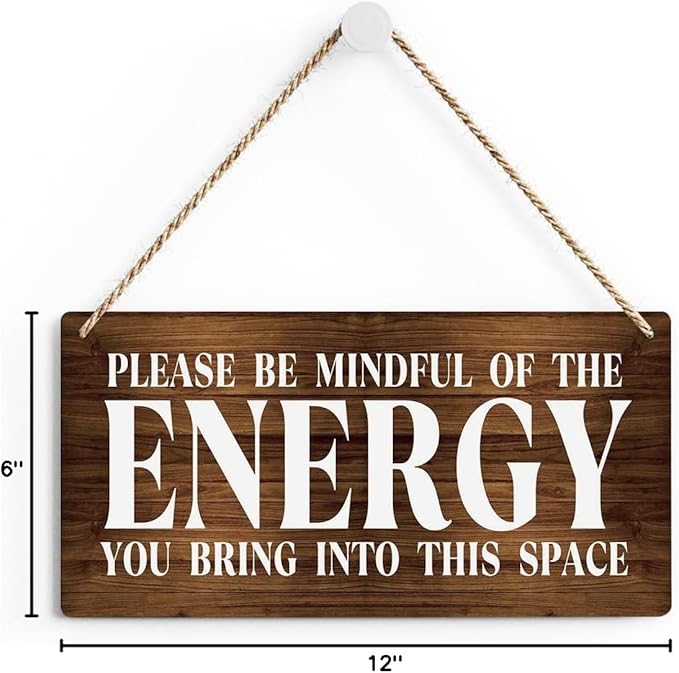 Inspirational Zen Wall Art, Positive Affirmations Wall Decor, Meditation Room Decor Spa Decor Spiritual Wall Art Decor Hanging Sign Wood Plaque Block for Home Office Bathroom Bedroom