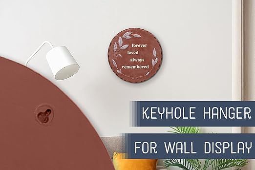 NAT & Jules Floral Laurel Wreath Leaves Pattern Dimensional Indoor Outdoor 12 inch Round Cast Resin Decorative Garden Stepping Stone, Patio, Walkway Sculpture Yard Art, Forever Loved Red