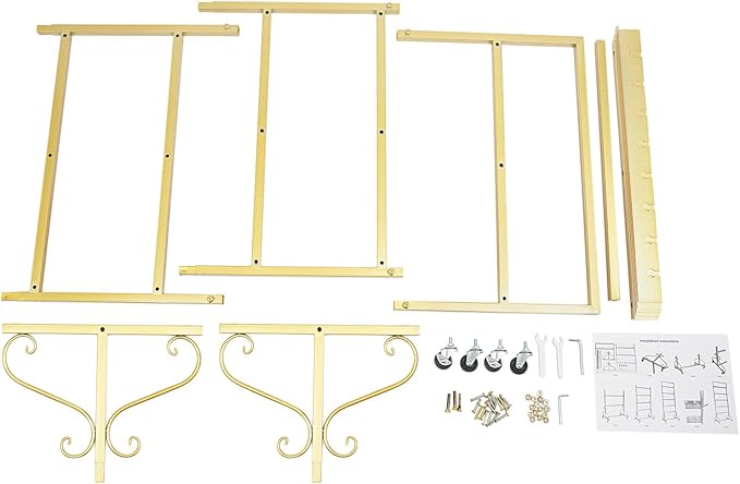 40 Slots Champagne Holder Stand for Party, Wine Glass Display Wall Holder, Stable Wine Glass Stemware Rack for Bar, Wedding, Party (Gold)