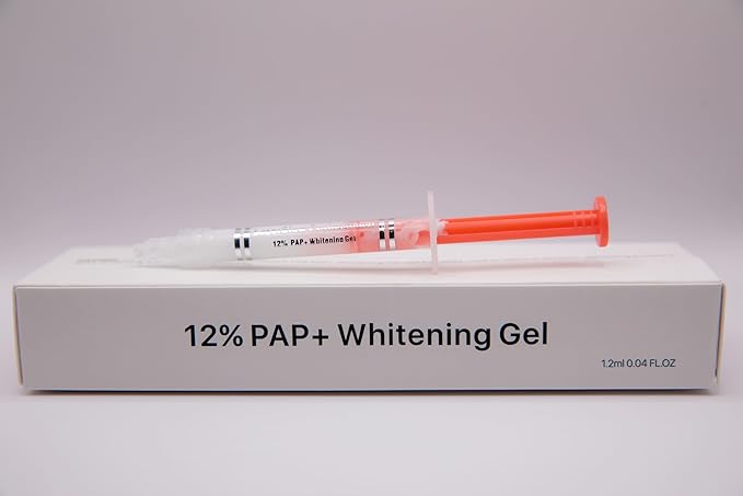 LaserGlow Pap+ 12% Teeth Whitening Gel – Professional Peroxide-Free Syringe, Enamel-Safe & Zero-Sensitivity Brightening for Dentists and Take-Home Trays (1 × 3 mL)