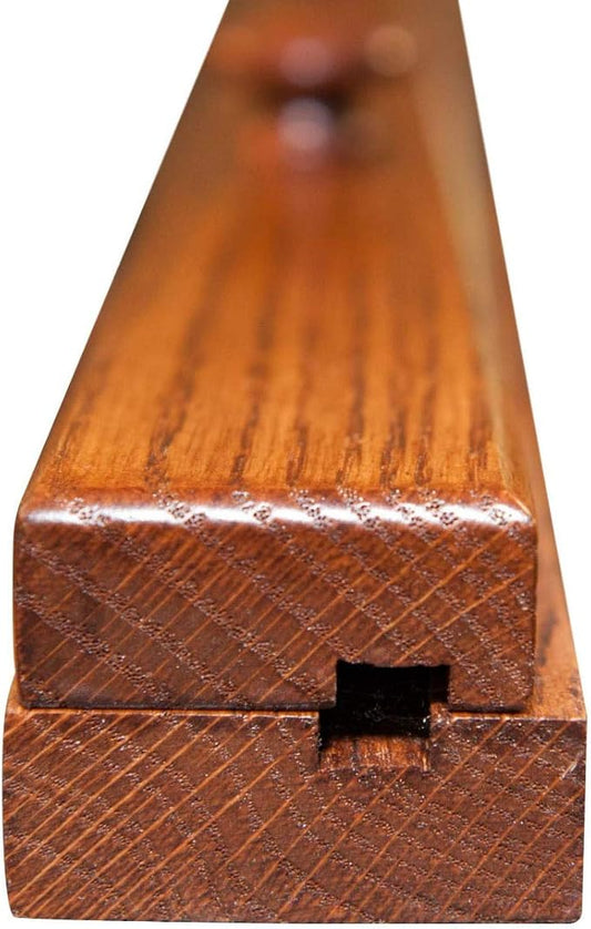 RRD Quilt Hanger for Wall for Display (36") Amish Made Wooden Quilt Rack Wall Mount - Rustic Tapestry Quilt Wall Hangers (Oak Wood, Michaels Stain, 36" Long)