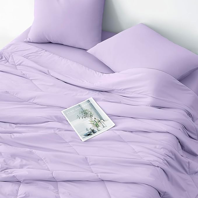 Dream Valley®Outlast®Deepsleep Cooling Comforter, King Size, NASA-Grade Space Technology Cooling Blanket for Hot Sleepers Night Sweats, Q-Max > 0.45 Aerocool™Breathable, Lavender Fog, 106"x90"