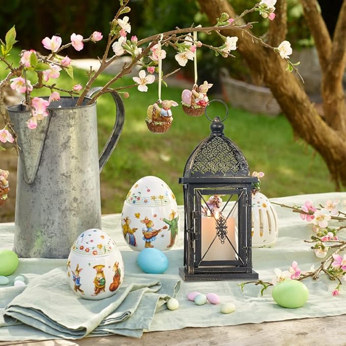 NEEDOMO 14.4" Outdoor Lantern, Large Vintage Lanters Decorative Indoor with Clear Glass, Metal Candle Lantern Decor for Home, Table, Patio, Front Porch, Rustic Farmhouse Wedding Shelf