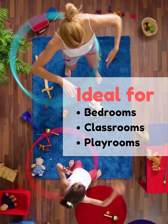 KOECKRITZ Soft and Colorful Kids Classroom Area Rugs (Passes Flammability Pill Test) Many Sizes and Bright Colors to Select from (11' x 11', Froggy)