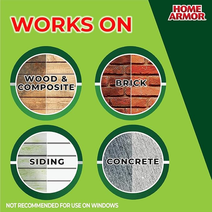 Home Armor Power Clean Wand, Outdoor Cleaning System, Blasts Away Stains from Mold, Mildew, Algae, Dirt and Grime for Visible Results in Seconds, No Scrubbing Required, Reusable