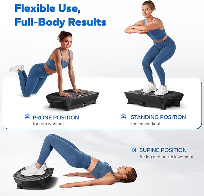 MERACH Slim Vibration Plate Exercise Machine, Vibration Plate for Lymphatic Drainage Weight Loss, Vibrating Plate with Real-Time Calorie Tracking on LED Display, Workout Equipment for Home Women Men