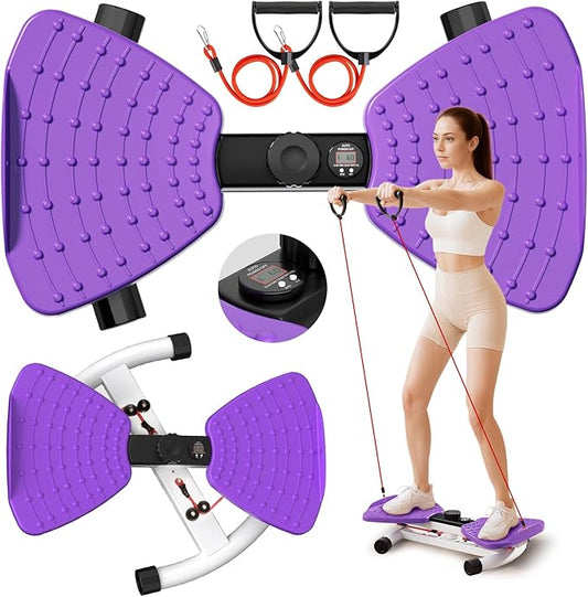 Waist Twisting Machine Fitness Tool, Ab Twister Board with the Smart LED Digital Monitor, 300LBS Capacity & 20dB Ultra-Quiet, Anti-Slip Home Gym Workout Equipment for Women Belly Fat