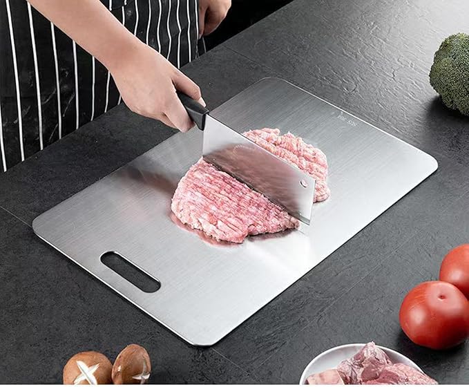 Titanium Cutting Board, New Upgrade Pure Titanium Cutting Boards for Kitchen,Food Grade 316 Stainless Steel Cutting Board,Double sided Dishwasher Safe 12 * 8inch