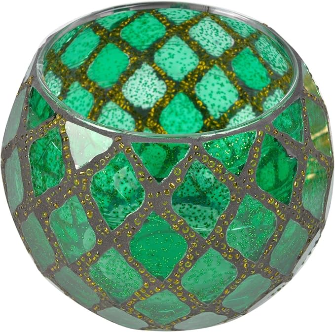 Votive Candle Holder Tea Lights - Glass Candle Holders, Mosaic Tealight Candle Holder, Candle Jar Cup for Wedding Centerpiece Party Table Decorations, Valentines Day Decor