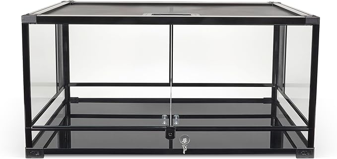Zilla QuickBuild Reptile 40 Gallon Glass Terrarium Habitat with Swing Door For Geckos, Snakes, Lizards, Frogs, Turtles, and Tortoises, 36" x 18" x 18"