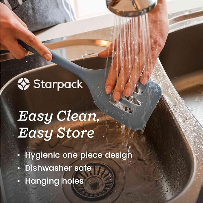 Starpack 'Stir & Serve' Silicone Cooking Utensils Set (5 Pcs) - Kitchen Utensil Set Heat Resistant to 600°F - Kitchen Utensils for Nonstick Cookware - Silicone Utensil Set for Mixing & Cooking