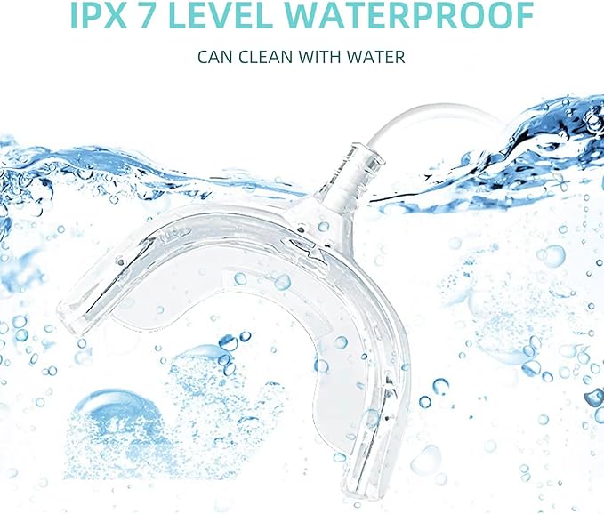 Teeth Whitening Accelerator Light, 32x Blue LED Light Mouth Tray Teeth Whitening Enhancer Light Trays Connected with iPhone/Android/USB for Home Use