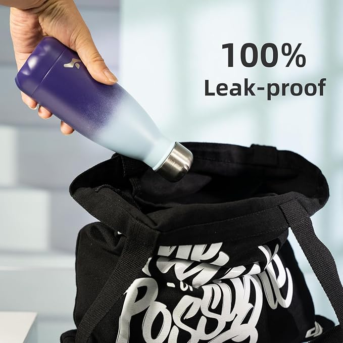 Insulated Water Bottles,12 oz Double Wall Stainless Steel Vacumm Metal Flask for Sports Travel,Ocean Dream