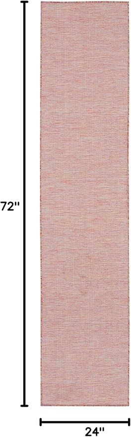 Nourison Home Positano Rainbow 2' x 6' Area Rug Easy Clean, Non Shedding, Bed Room, Living Room, Dining Room, Kitchen (6' Runner)