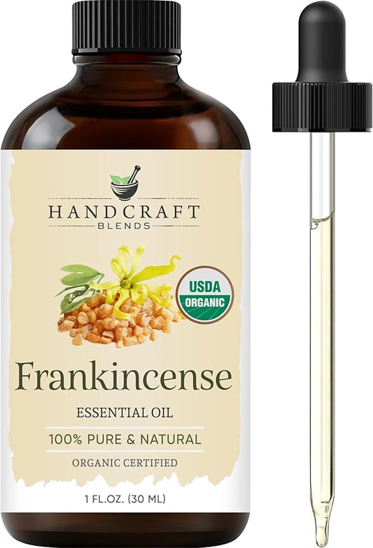 Handcraft Blends Organic Frankincense Essential Oil – 1 Fl Oz – 100% Pure and Natural – Premium Grade Essential Oil for Diffuser and Aromatherapy