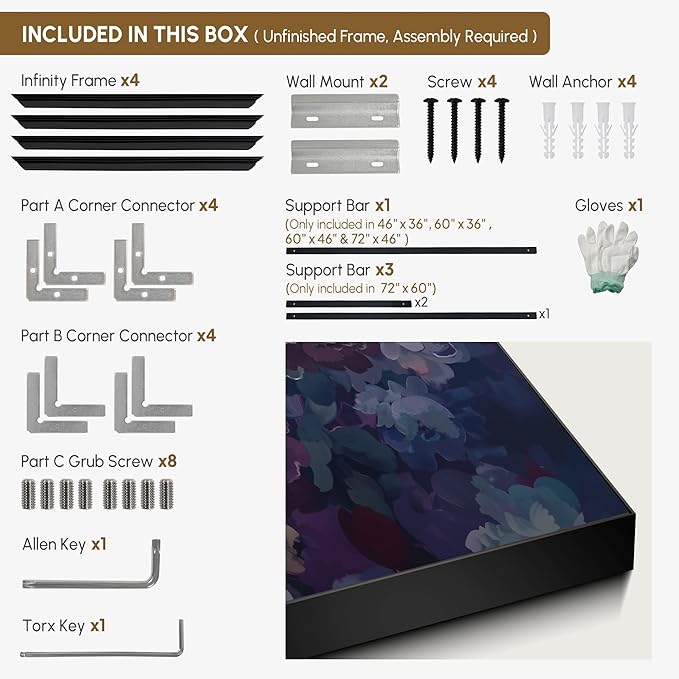 SIGNWIN 30"x60" Extra Large Framed Wall Art Bold Peony Bloom in Colorful Impressionist Style, Lush Floral for Home Living Room Bedroom Decor (Frame Assembly Required)