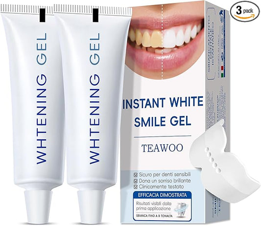 Teeth Whitening Gel- 60ml (2x30ml) Formulated for Sensitive Teeth | Plus Food-Grade Silicone Mouth Tray | Dentist Developed