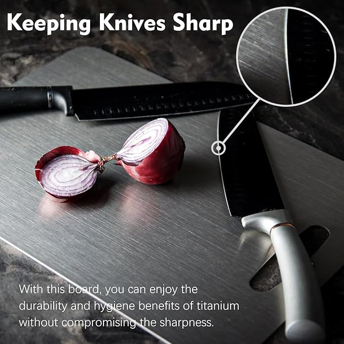 Titanium Cutting Board - 1 pack Titanium Cutting Boards for Kitchen,Double Sided Titanium Cutting Mat(11.81 * 17.91in)