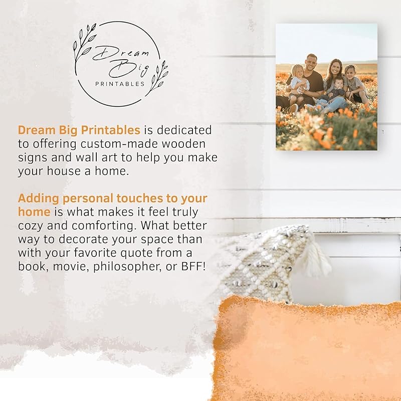 Custom Wood Signs Personalized | Farmhouse Decor | Personalized Signs | Personalized Rustic Wood Signs | Father's Day Gift | Custom Sign | Ready to Hang! (7.25x18 Inches)